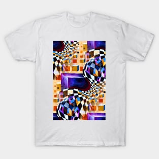 Space Distortion 80s Retro in Watercolor T-Shirt